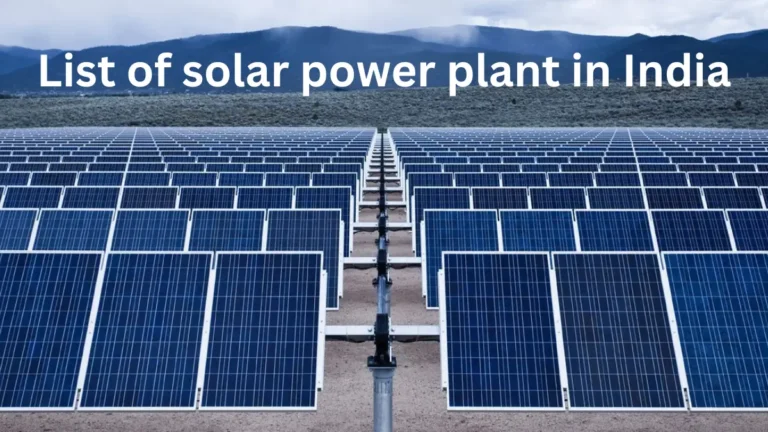 List of solar power plant in India